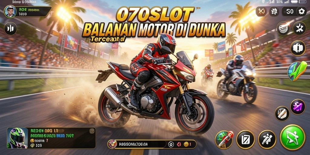 Tampilan menegangkan dari balapan motor di 070SLOT.