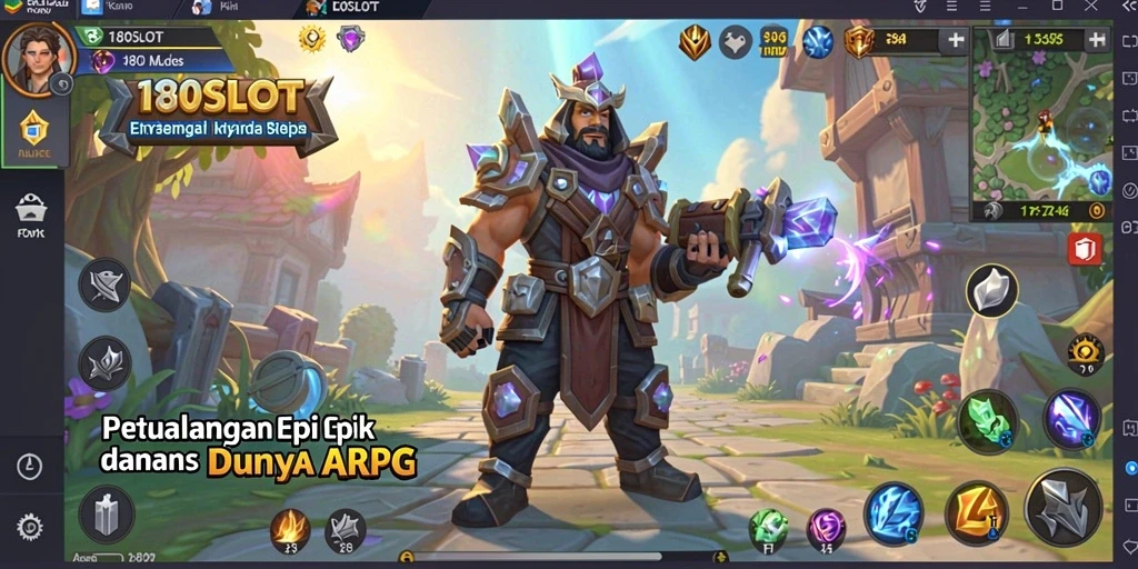 Tampilan aksi seru dalam gameplay ARPG 180SLOT.