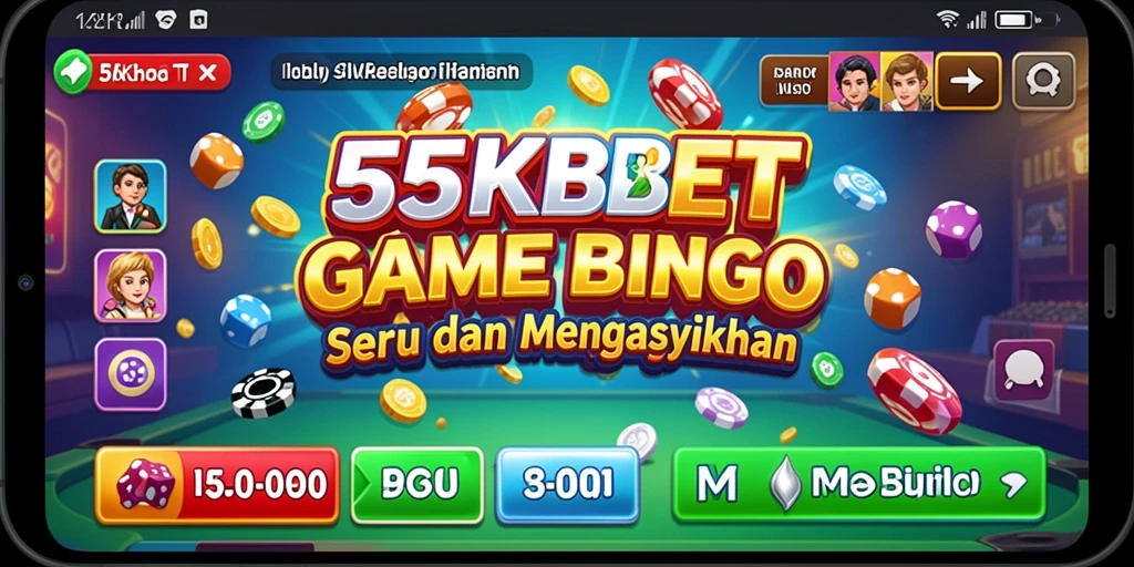 Tampilan gameplay Bingo di 55KBET yang seru dan menarik