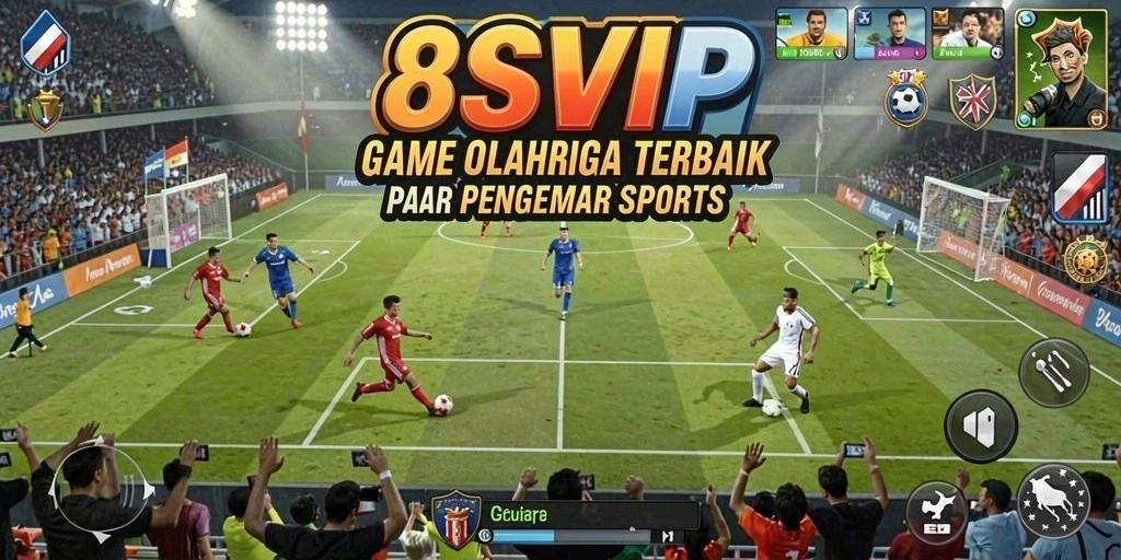Tangkapan layar utama 8SVIP menampilkan aksi permainan olahraga yang seru.