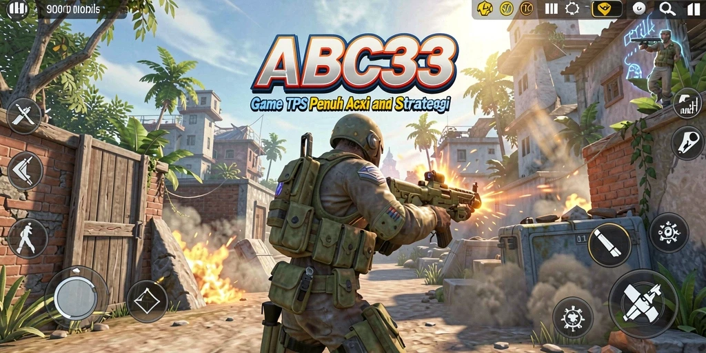 Screenshot utama gameplay TPS ABC33 yang menegangkan.