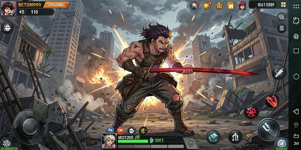 Gameplay BETON999 yang menarik dengan karakter Anime penuh warna.