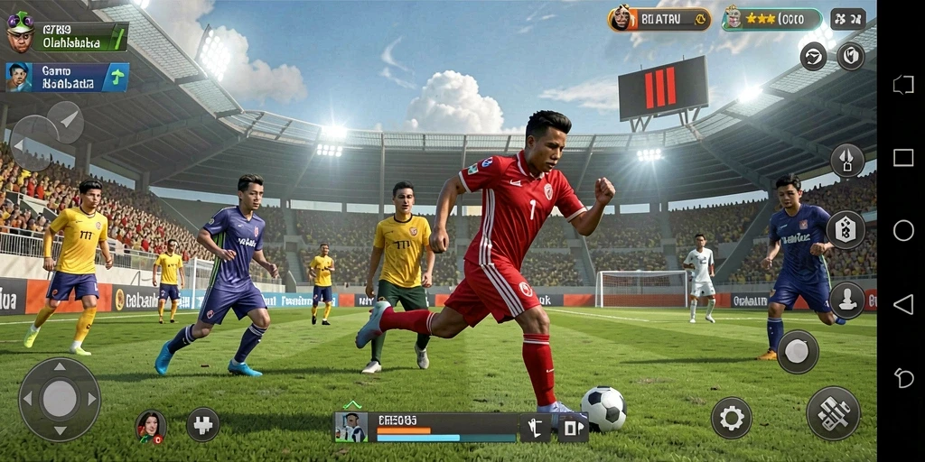 Tangkapan layar C789 menunjukkan aksi mendebarkan gameplay olahraga.