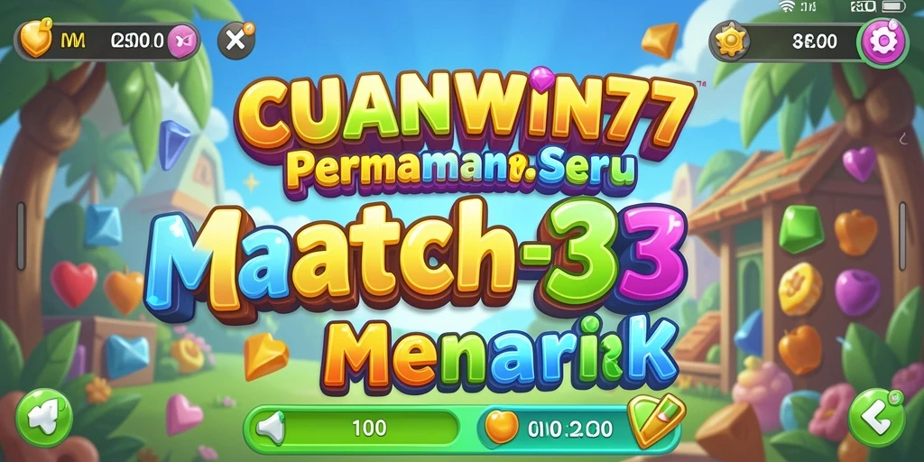 Tangkapan layar gameplay CUANWIN77 yang menampilkan aksi Match-3 yang menarik.