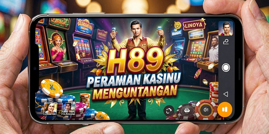 Tampilan gameplay H89 dengan fitur kasino interaktif yang menggiurkan.