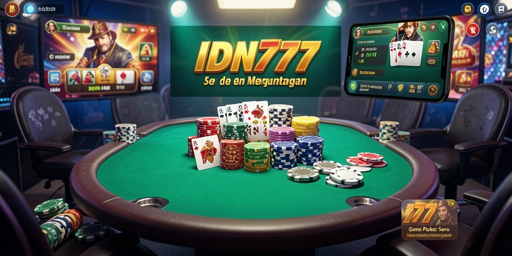 Tampilan menarik dari gameplay poker IDN777 yang mengasyikkan.