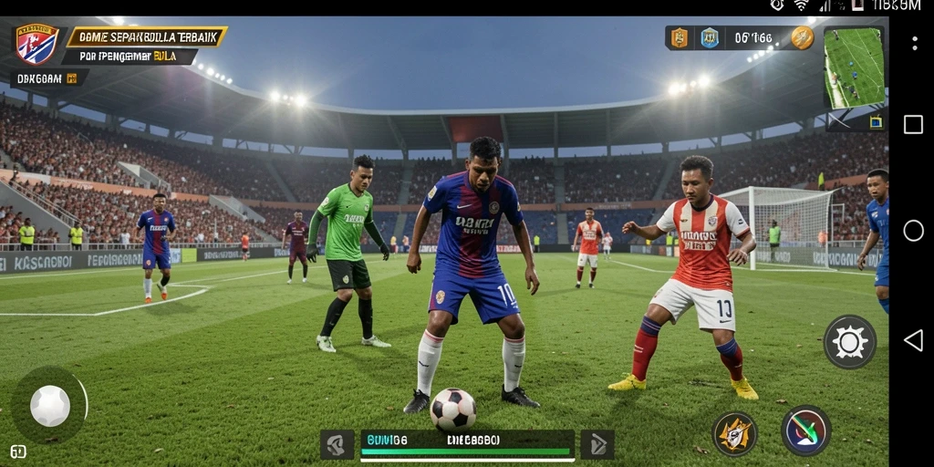 Tampilan gameplay IDX66 dengan aksi sepak bola yang seru.