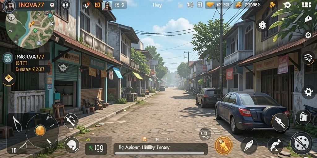 Tampilan antarmuka aplikasi INOVA77 yang intuitif dan modern.