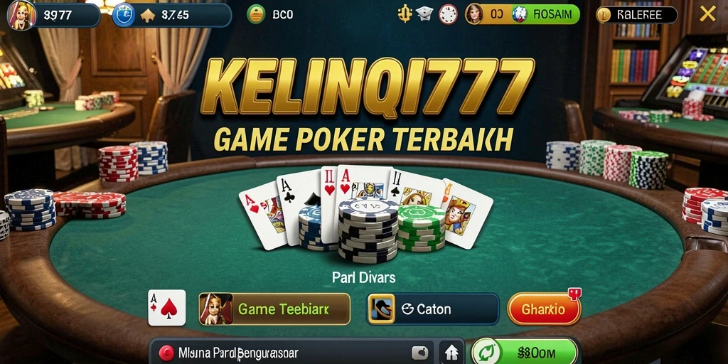 Tampilan gameplay seru dalam aplikasi KELINCI777 untuk Poker.