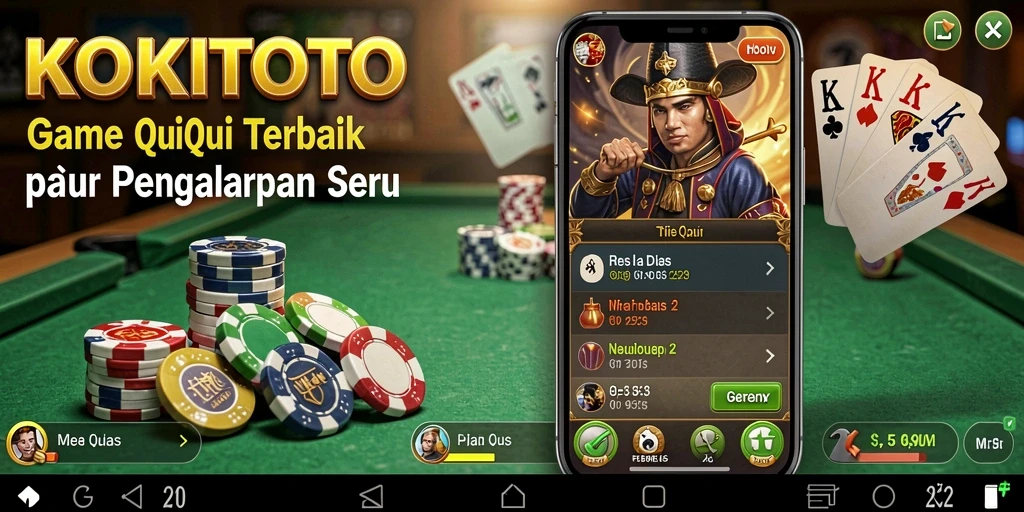 Screenshot KOKITOTO menampilkan pertandingan seru dalam permainan QiuQiu.