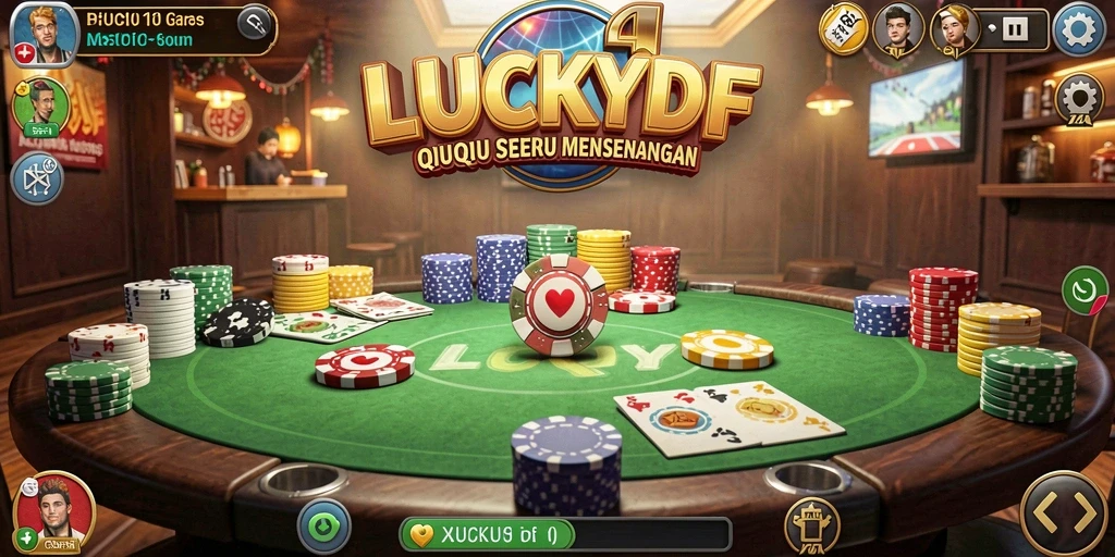 Tampilan gameplay QiuQiu yang menarik dan interaktif dari LUCKYDF.