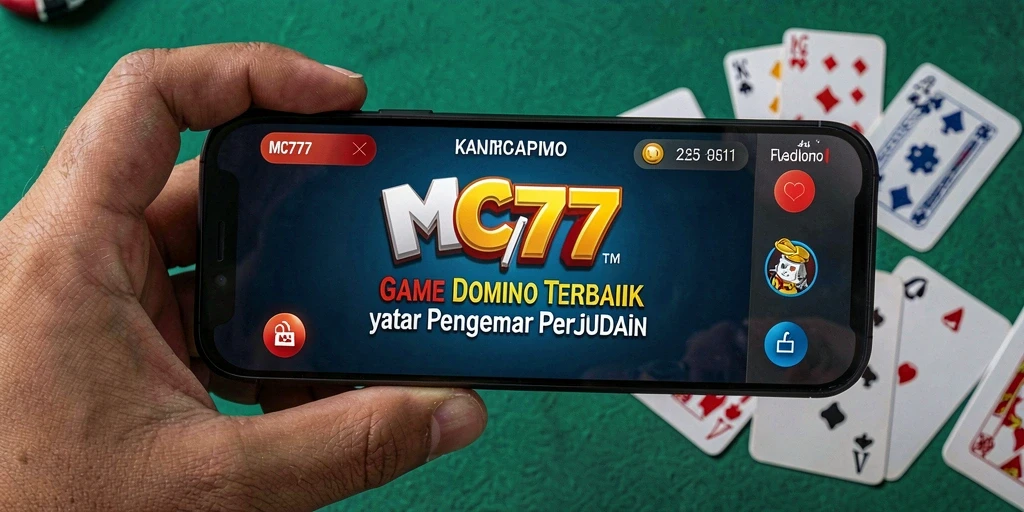 Screenshot gameplay MC777 menunjukkan keseruan bermain Domino.