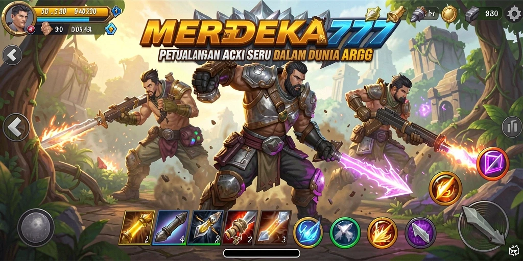 Tampilan gameplay seru dalam MERDEKA777 yang penuh aksi.