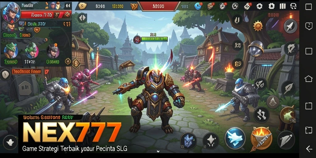 Tampilan layar permainan NEX777 yang penuh aksi dan strategi.