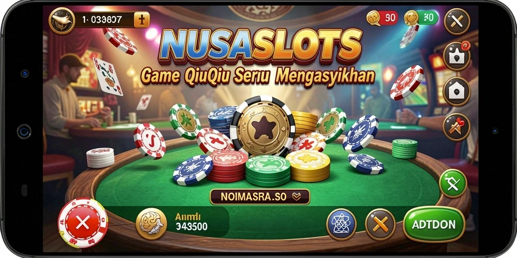 Tampilan menarik dari gameplay QiuQiu NUSASLOTS.