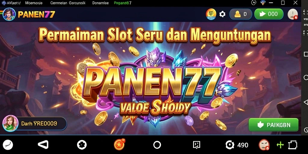 Tangkapan layar menunjukkan momen menegangkan saat bermain Slot di PANEN77.