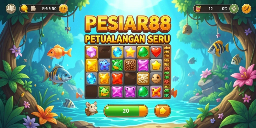 Tangkapan layar PESIAR88 menunjukkan gameplay seru Match-3.