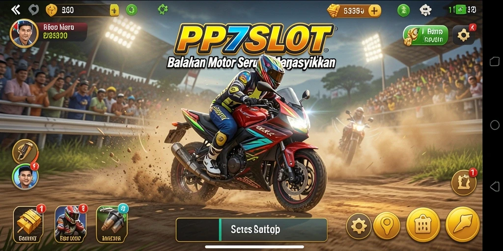 Tampilan seru balapan motor di PP7SLOT.