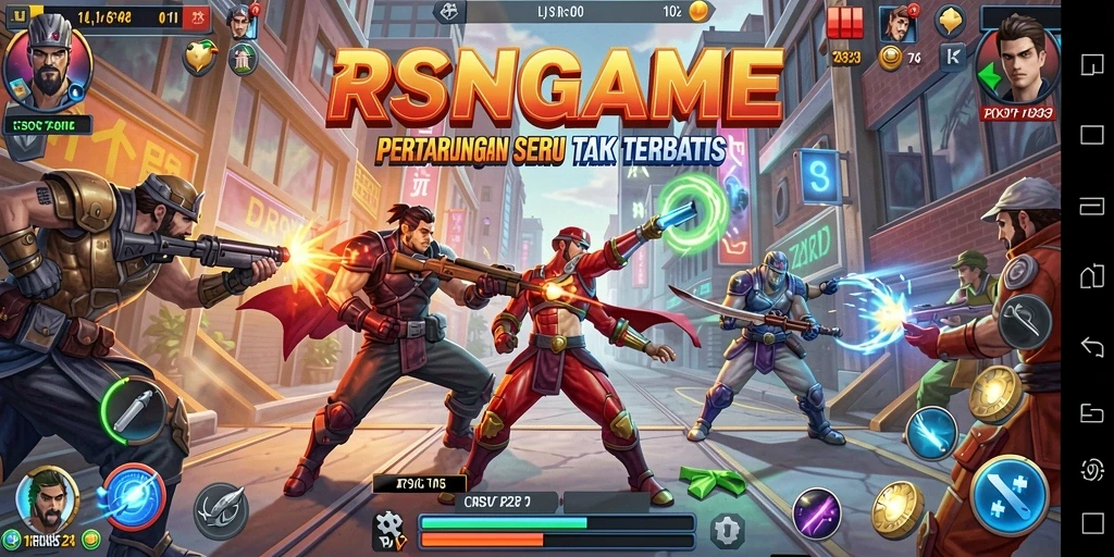 Tangkapan layar menampilkan aksi pertarungan seru di RSNGAME.