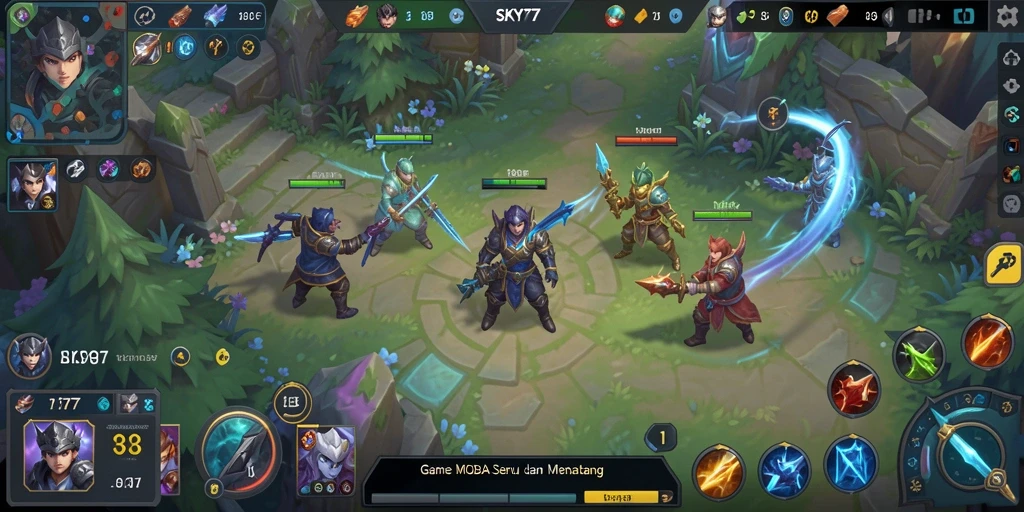 Gameplay seru dalam <strong>SKY77</strong> dengan pertarungan epik.