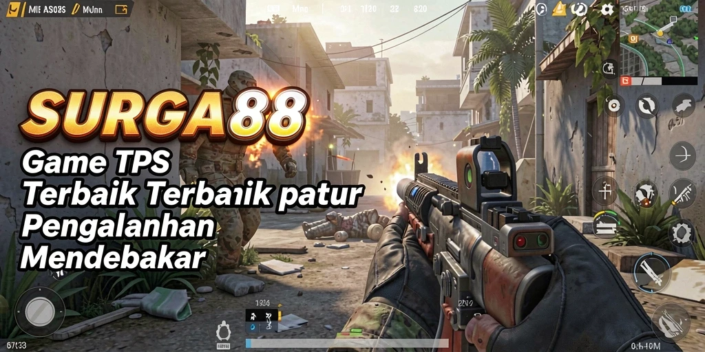 Tangkapan layar SURGA88 menampilkan aksi mendebarkan gameplay TPS.