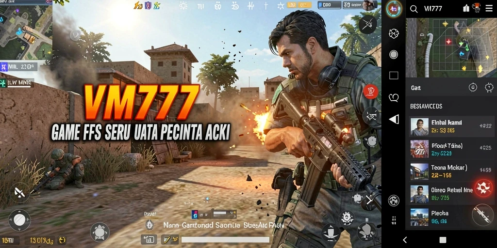 Screenshot dari gameplay menegangkan di VM777.