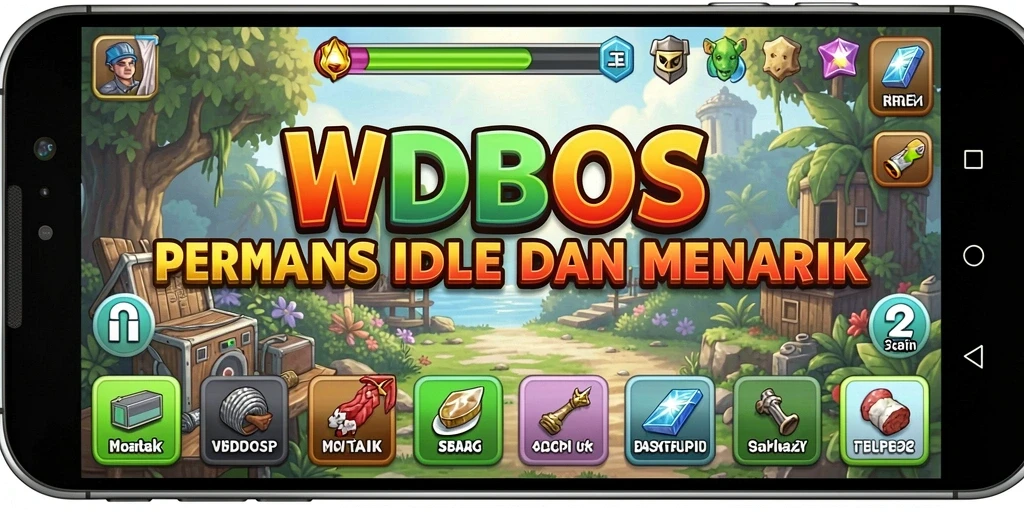 Screenshot WDBOS menunjukkan gameplay Idle yang menarik dan interaktif.