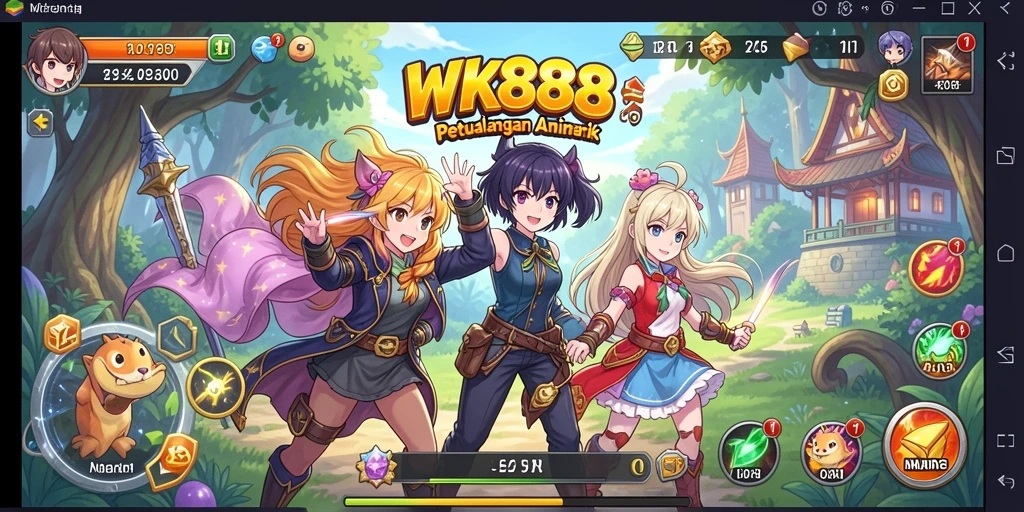 Screenshot gameplay anime WK888 menampilkan aksi seru dan karakter menarik.